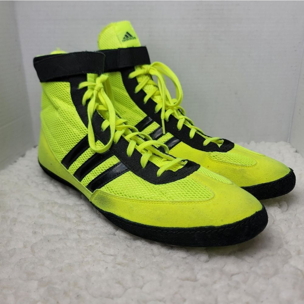Vtg adidas  Combat Speed 4 Wrestling Mens Shoes Size 15 Neon Green Black 2015
